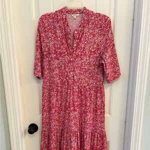 Max Studio Red Floral Midi Dress